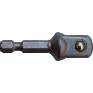 Socket Adaptor 1/4'm Sq X 50mm 1/4'm Hex Shank Carded